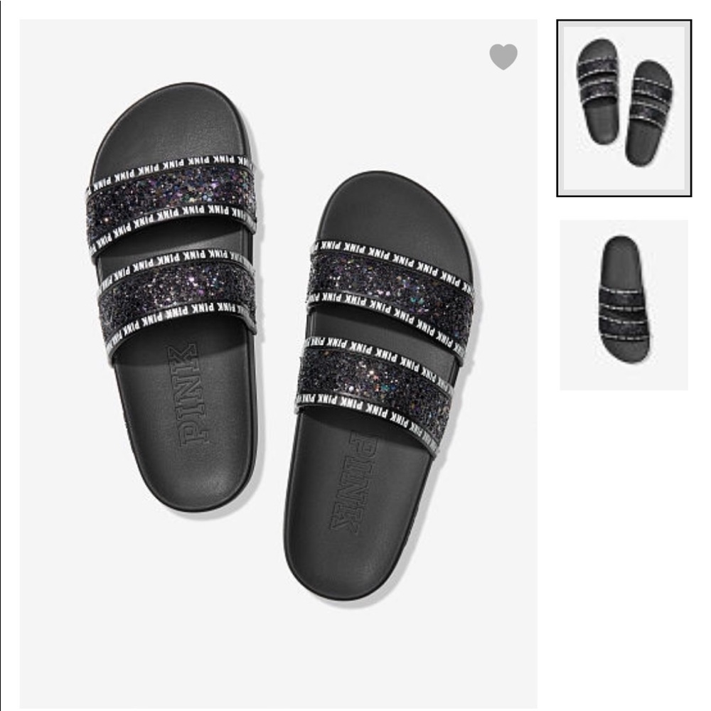 PINK VS Double Strap Slides